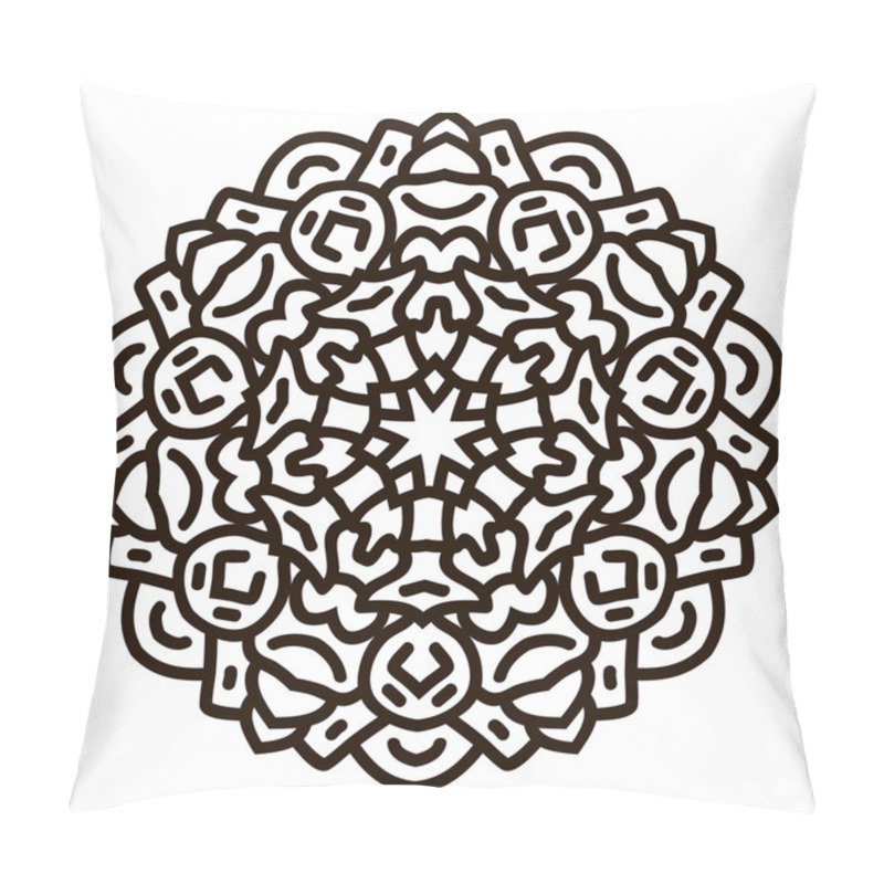 Personality  Symmetrical Circular Pattern Mandala. Pillow Covers