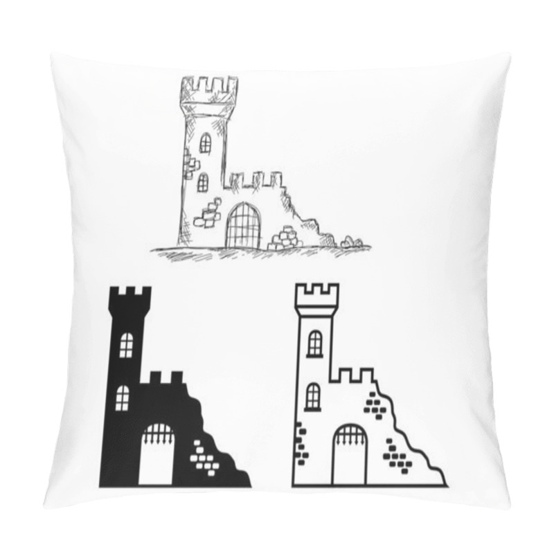 Personality  Castle Ruins Pillow Covers