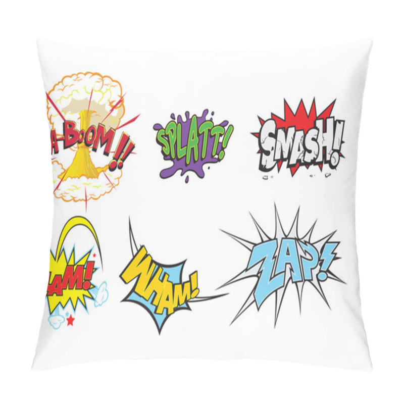 Personality  Comic Action Words Pillow Covers