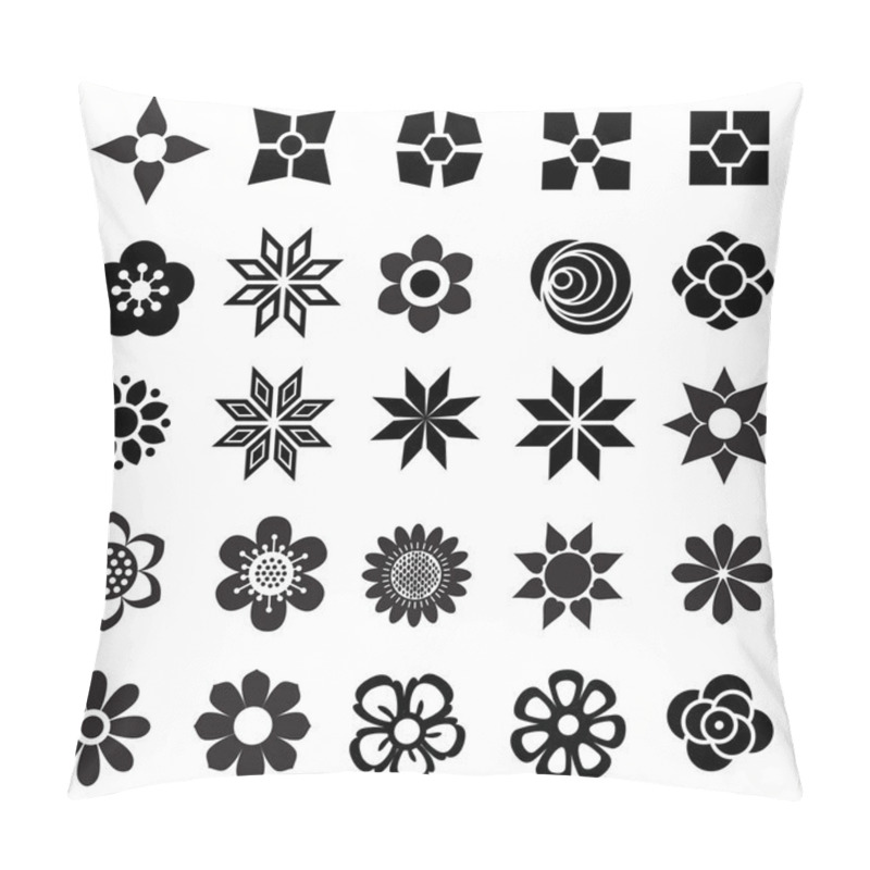 Personality  Flower Vector Set Pillow Covers