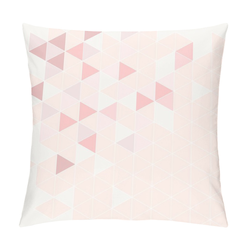 Personality  Pink, Grey And Violet Triangle Modern Vector Background. Geometric Mosaic Document Template. Hipster Flat Surface Design With Aztec Chevron Zigzag Print. Pastel Colorful Card With Space For Text. Pillow Covers