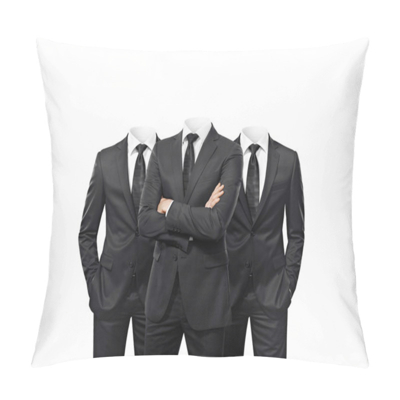 Personality  Group Of Businessmen Without Heads Pillow Covers