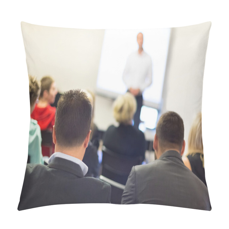 Personality  Speaker At Business Convention And Presentation. Pillow Covers