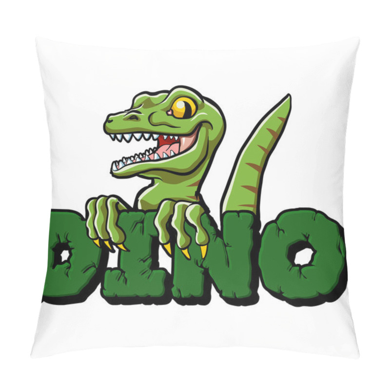 Personality  Cute Dinosaur Cartoon And Lettering Pillow Covers