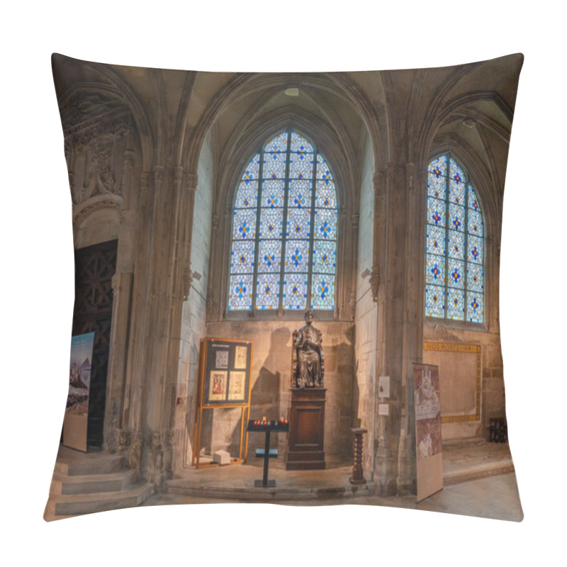 Personality  Caen, France - 07 27 2023: St. Peter's Church. View Inside The Church Pillow Covers