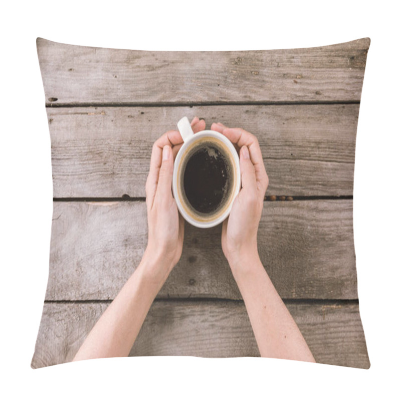 Personality  Coffee Mug Steam In Hands Pillow Covers