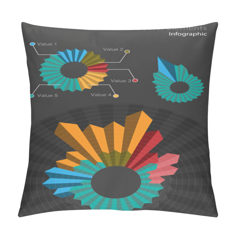 Personality  Set Of Infographic Vector Elements Pillow Covers