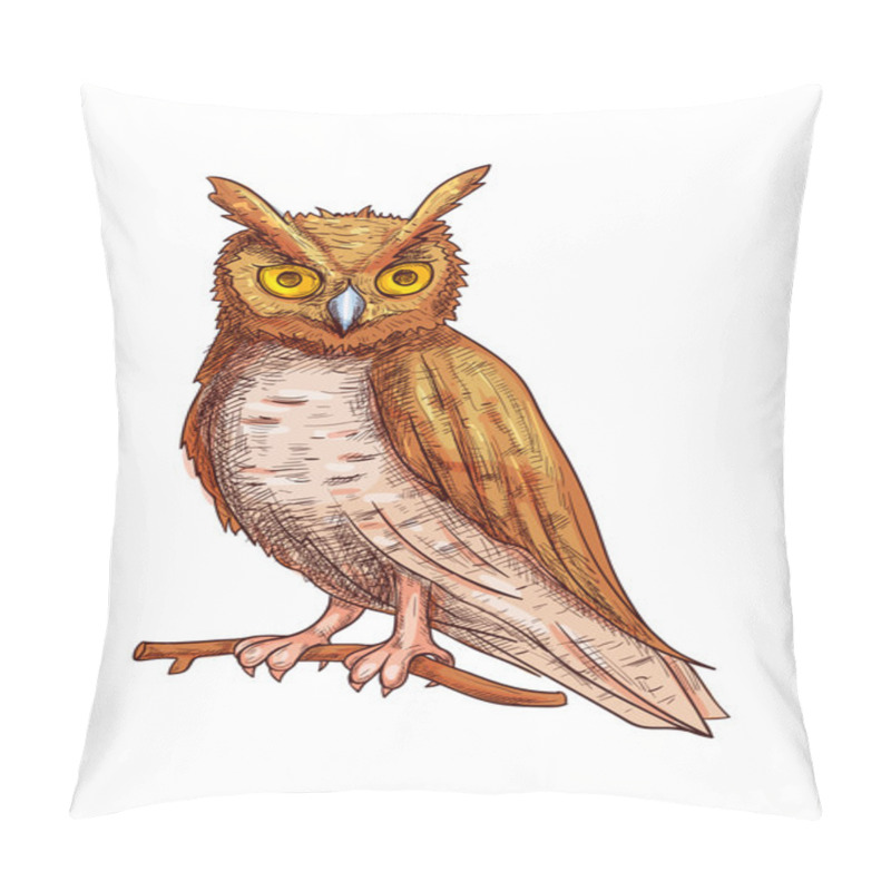 Personality  Night Owl Sketch Icon Pillow Covers