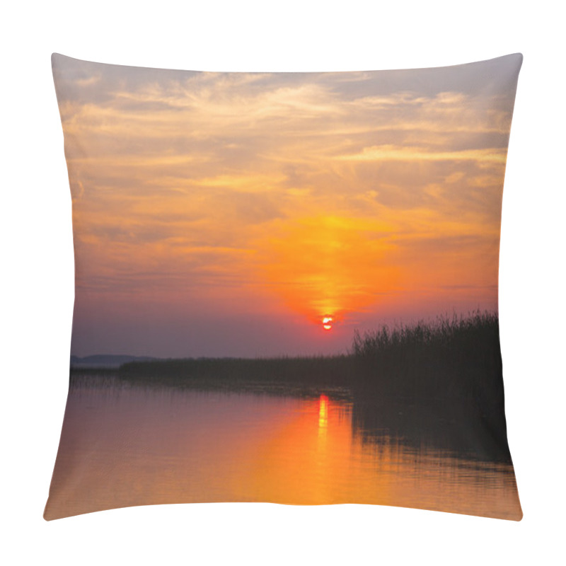 Personality  Sunset Over The Lake Pillow Covers