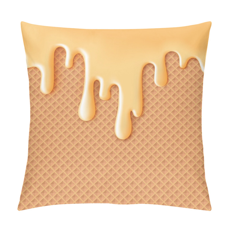 Personality  Flowing Caramel Glaze On Wafer Texture Pillow Covers