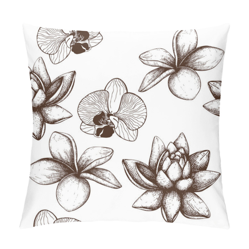 Personality  Background With Frangipani Flowers Pillow Covers