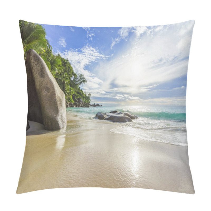 Personality  Sunny Day On Paradise Beach Anse Georgette,praslin Seychelles 38 Pillow Covers