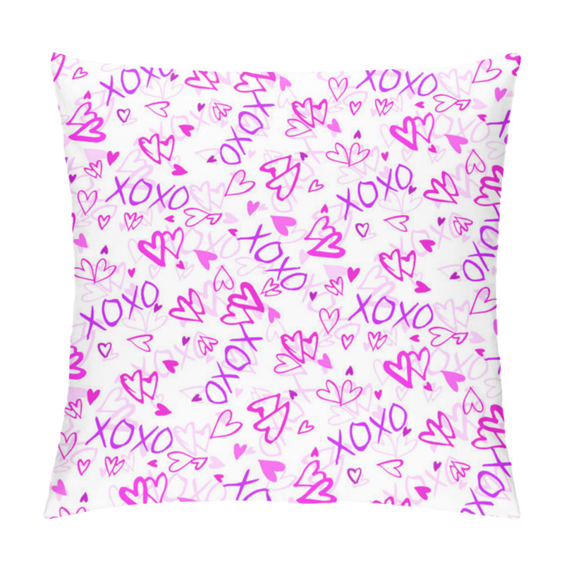 Personality  Pattern With Hand Painted Hearts Pillow Covers