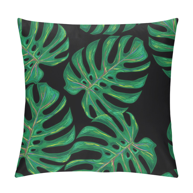 Personality  Pattern With Monstera Leaves Pillow Covers