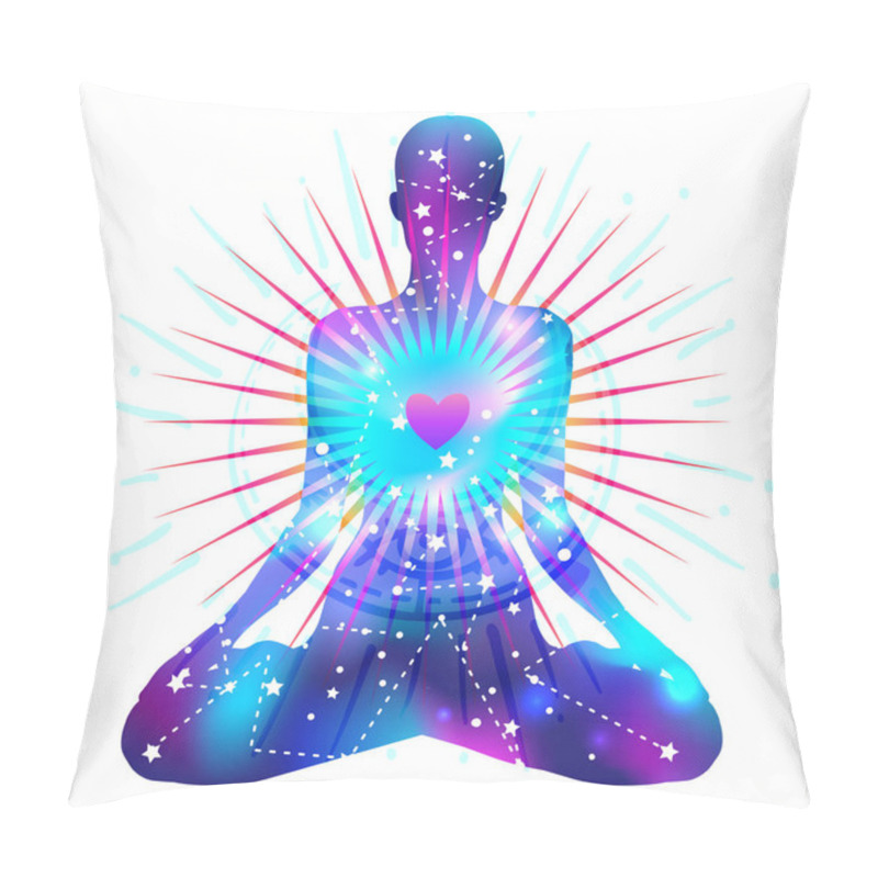 Personality  Human Silhouette Meditating Pillow Covers