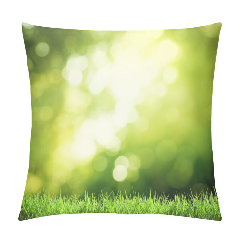 Personality  Green Grass In Sunny Forest Pillow Covers