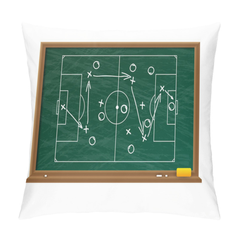 Personality  Chalk Board With Football Game Field Pillow Covers