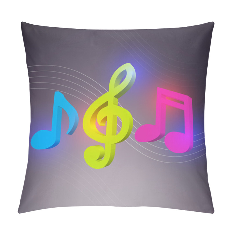 Personality  Vector Music Note Icons Pillow Covers