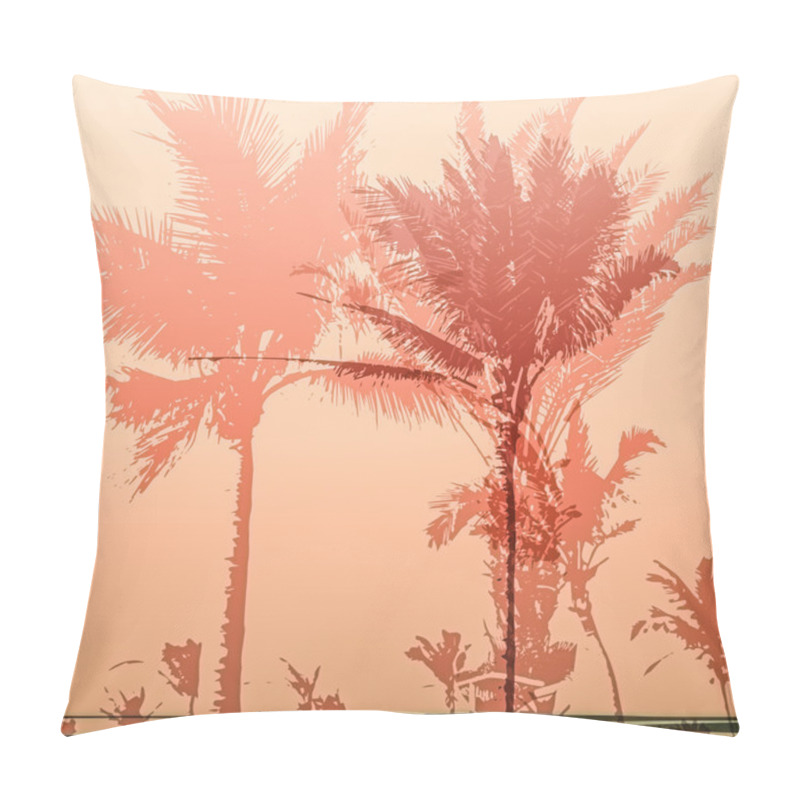 Personality  Palm Tree Print Pillow Covers