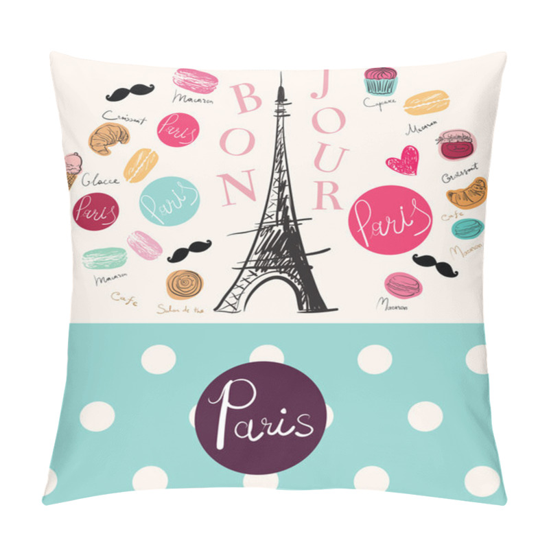 Personality  Hand Drawn Eiffel Tower Pillow Covers