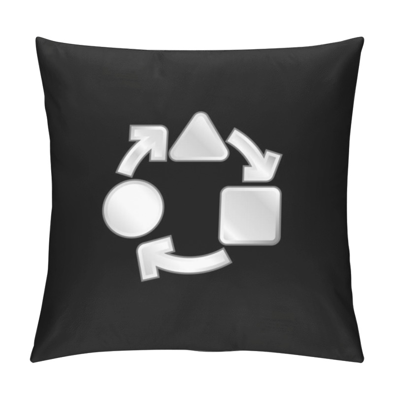 Personality  Adaptive Silver Plated Metallic Icon Pillow Covers