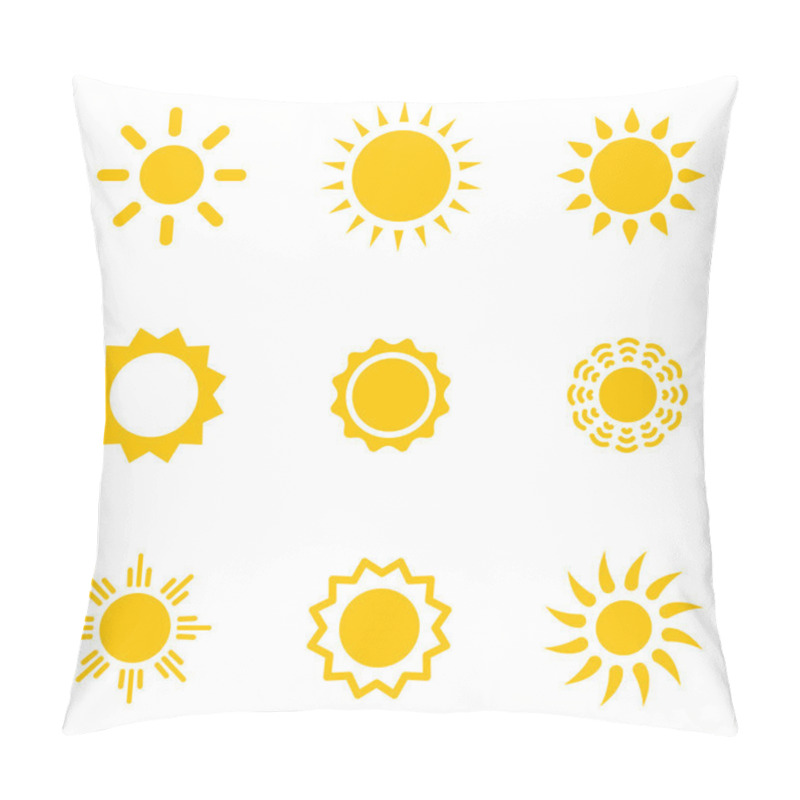 Personality  Set Of Vector Suns Pillow Covers