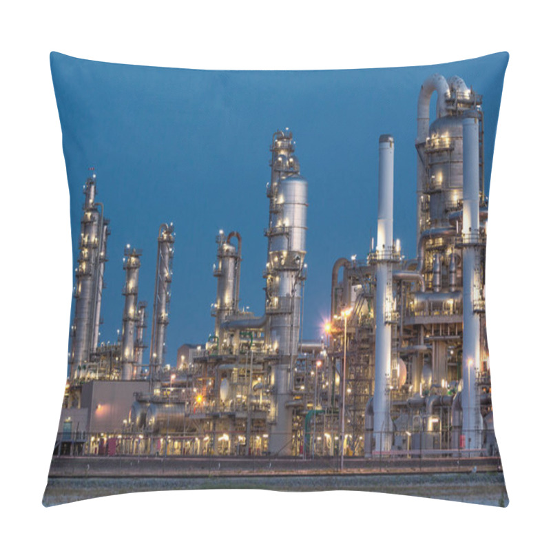 Personality  Pipe Work Of An Oil Refinery Plant. Pillow Covers