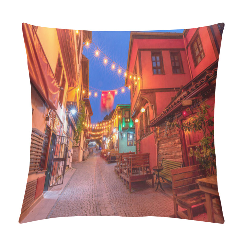 Personality  Night View Of Eskisehir City Unveils Its Diverse Neighborhoods, Connected By Crisscrossing Streets. Architectural Wonders Of Historic Odunpazari District Enhance The Distinct Urban Landscape Of Turkey Pillow Covers