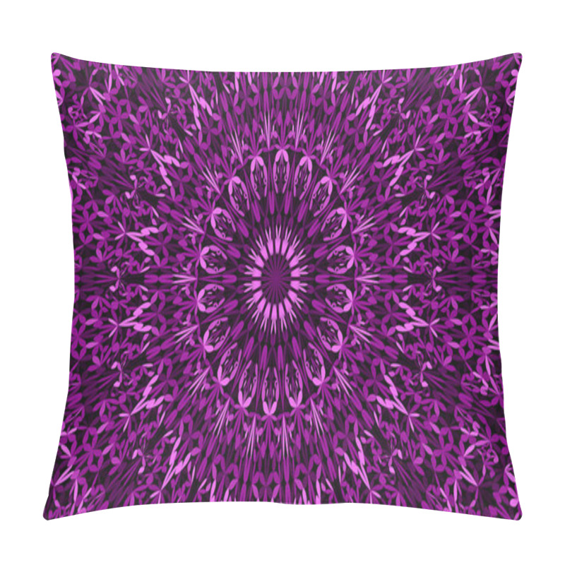 Personality  Purple Floral Garden Mandala Wallpaper - Geometrical Vector Background Pillow Covers