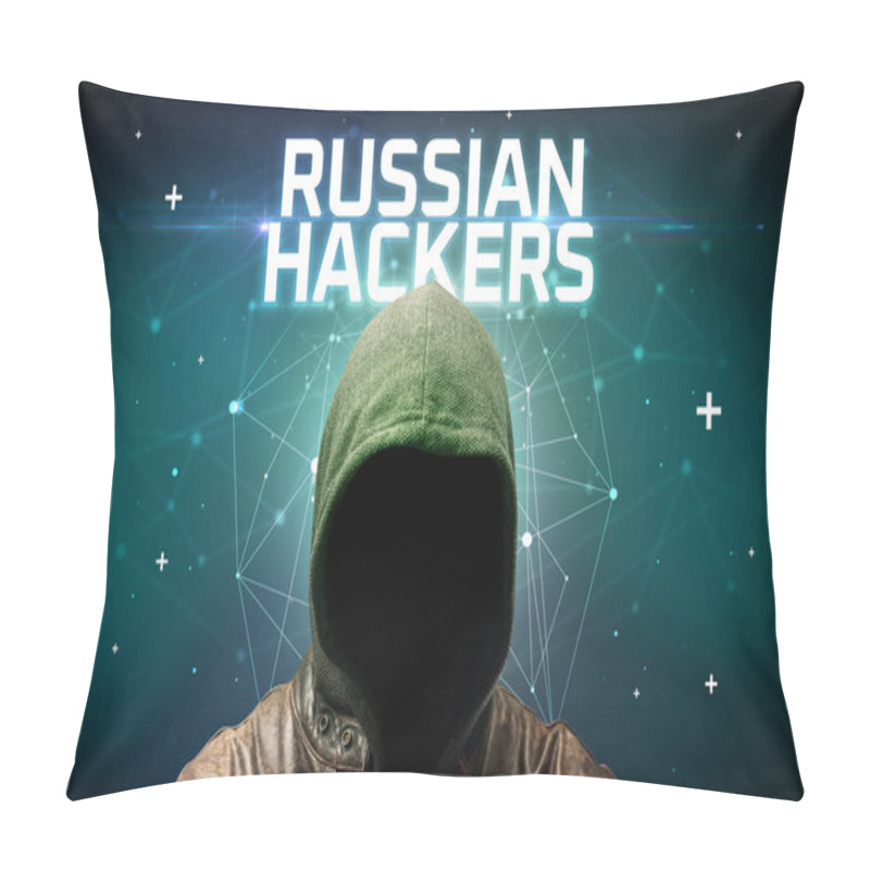 Personality  Mysterious Hacker, Online Attack Concept Pillow Covers