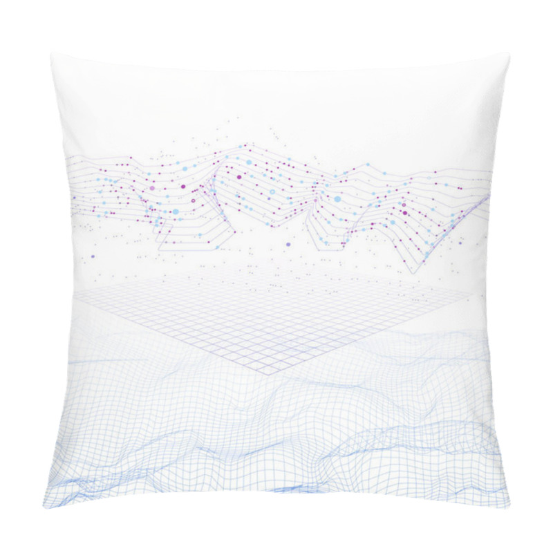 Personality  Big Data Stream Futuristic Infographic Pillow Covers