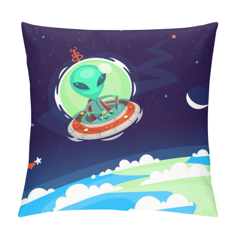 Personality  Alien In The Sky Pillow Covers