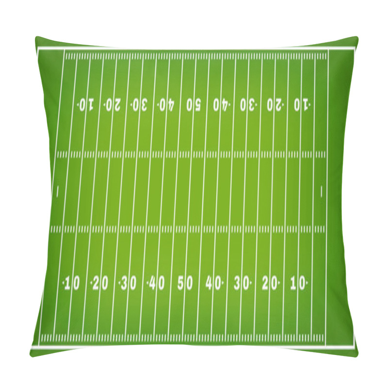 Personality  American Football Field With Marking. Football Field In Top View With White Markup. Vector Pillow Covers