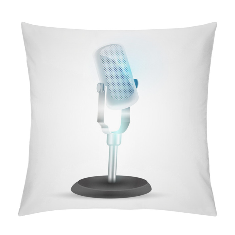 Personality  Vector Retro Microphone Vector Illustration  Pillow Covers