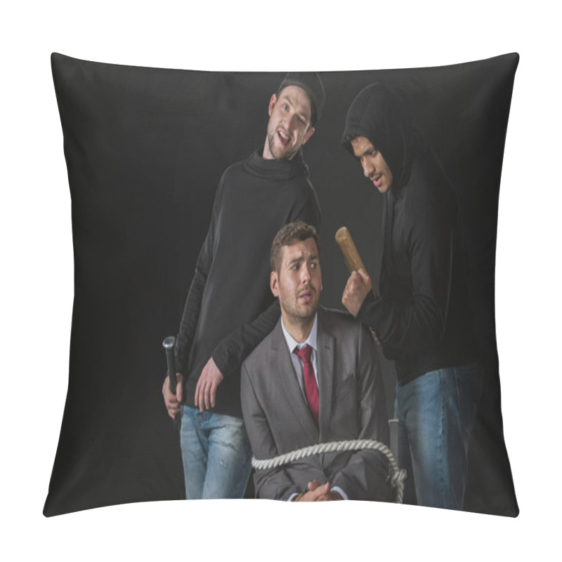 Personality  Businessman Kidnapped By Two Robbers Pillow Covers