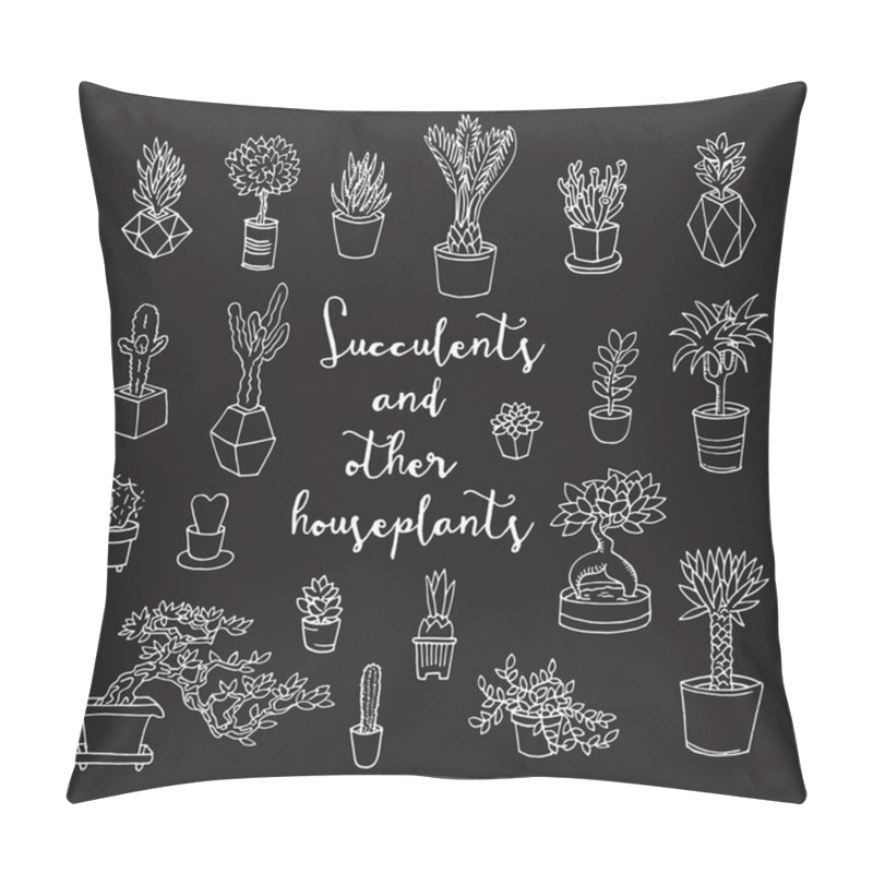 Personality  Succulents And Other Houseplants Pillow Covers