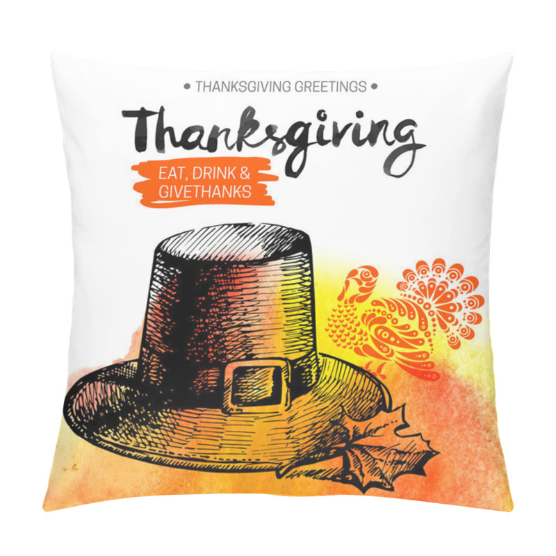 Personality  Thanksgiving Day Background. Pillow Covers