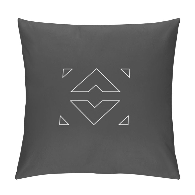 Personality  Modern Geometric Symbol Logo Concept. Design Symbols With Abstract Shapes That Are Suitable To Be Used As A Logo. Abstract Shape Logo Design Ideas. Vector Pillow Covers