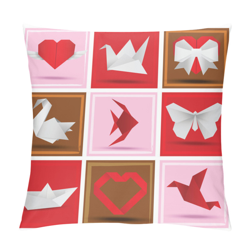 Personality  Origami Animals & Love Symbols Pillow Covers