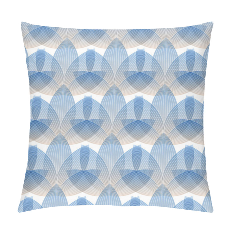 Personality  Abstract Seamless Blue Pattern, Geometric Shapes Pillow Covers