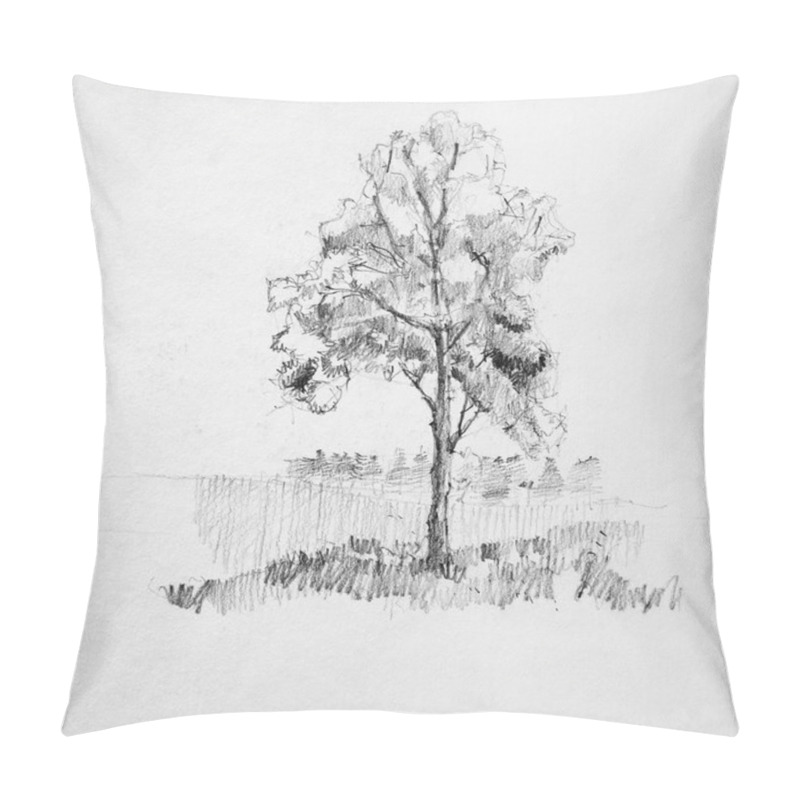 Personality  Tree Sketch Pillow Covers