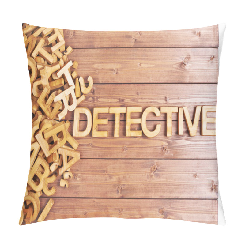 Personality  Word Detective Made With Wooden Letters Pillow Covers