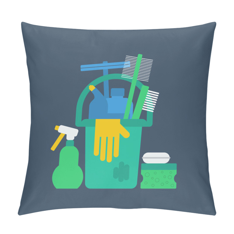 Personality  Cleaning Supplies Illustration Pillow Covers