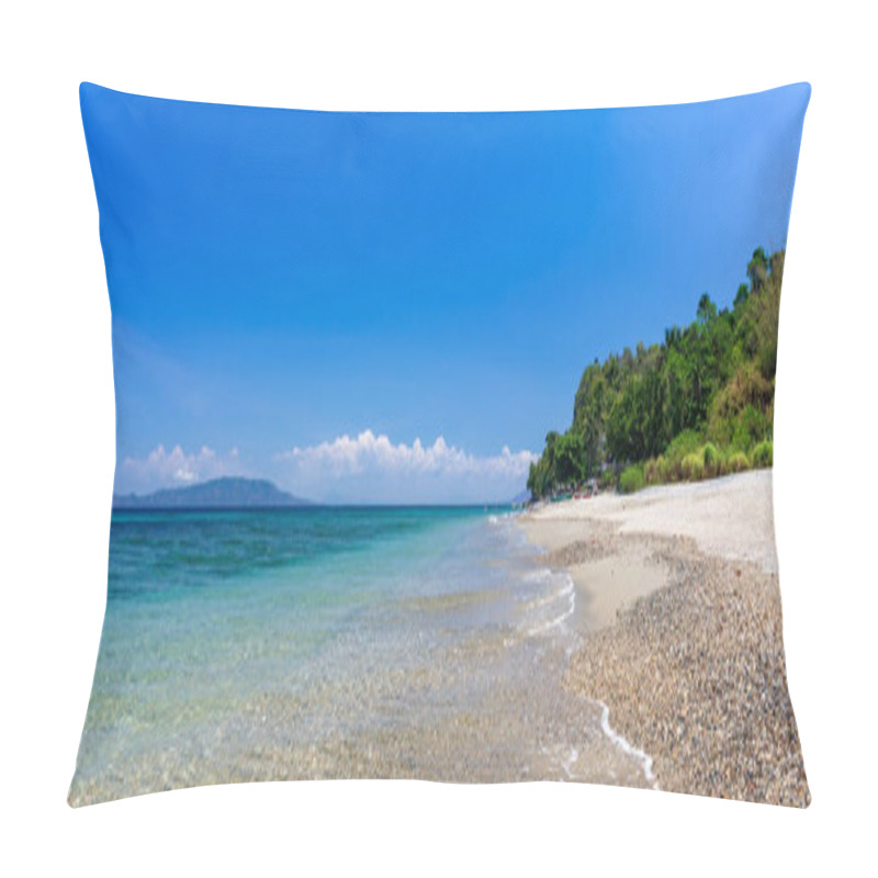 Personality  Aninuan Beach, Puerto Galera, Oriental Mindoro In The Philippines, Panoramic Wide View. Pillow Covers