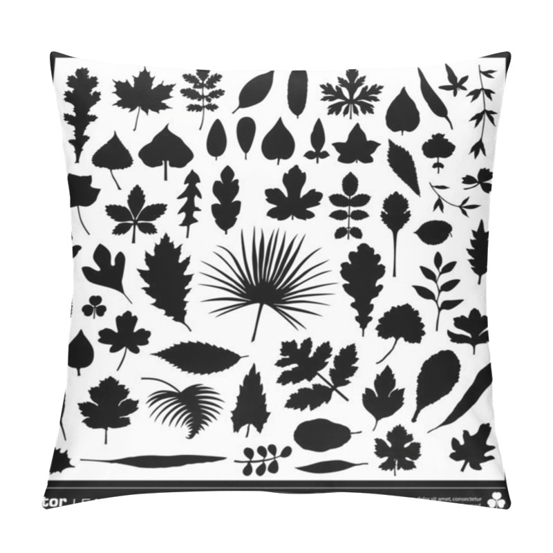 Personality  Leaves Silhouettes Vector Pillow Covers