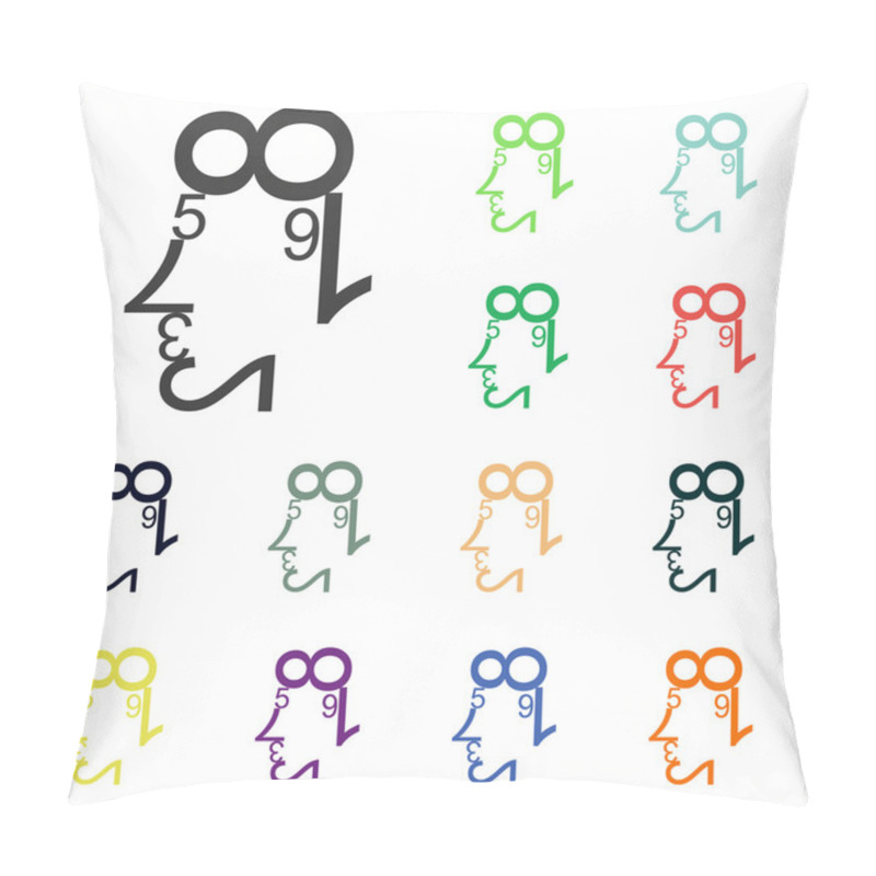 Personality  Human Face Of Data Figures Pillow Covers