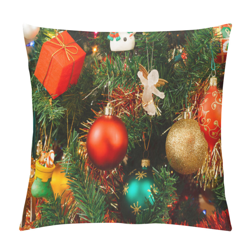 Personality  Christmas Ornaments On Tree Pillow Covers