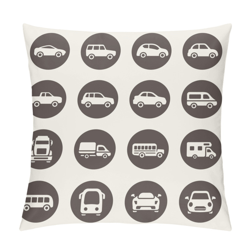 Personality  Car Icon Set Pillow Covers