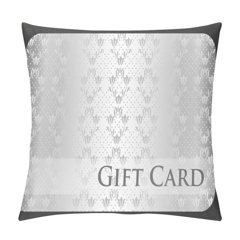 Personality  Exclusive Silver Gift Card With Damask Ornament Pillow Covers