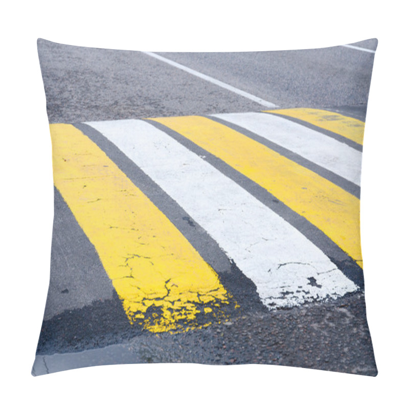 Personality  Lying Policeman With Marking Of Pedestrian Crossing  Pillow Covers